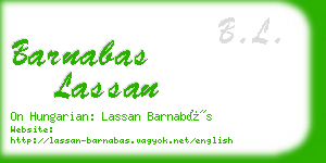 barnabas lassan business card